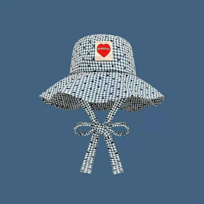 Women's Plaid Fisherman Hat – Foldable Wide Brim Sun Hat Wide Brim Sun Hat Qst A2