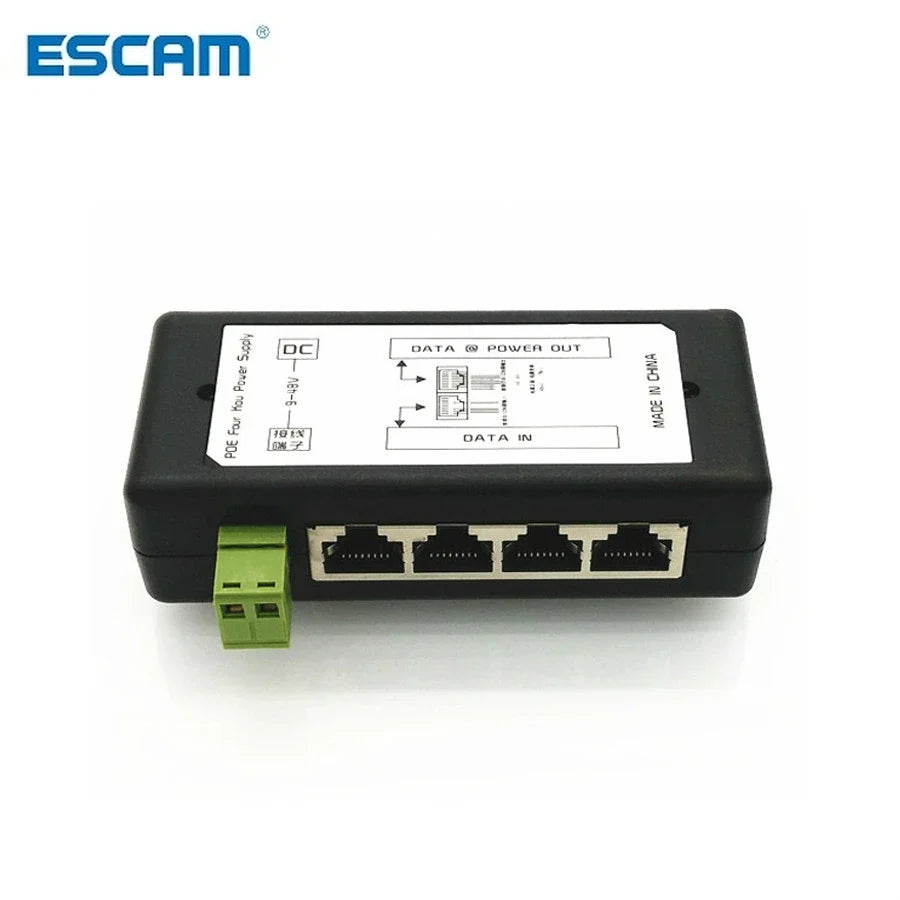 PoE Injector 4 & 8 Port Ethernet Power Adapter | Pin 5/7 PoE Injector Adapter Qme 4 ports China Mainland
