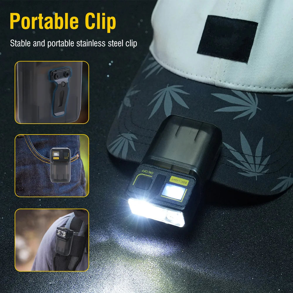 BORUiT LED Keychain Flashlight 180° Magnetic USB-C Rechargeable LED Keychain Flashlight Qst