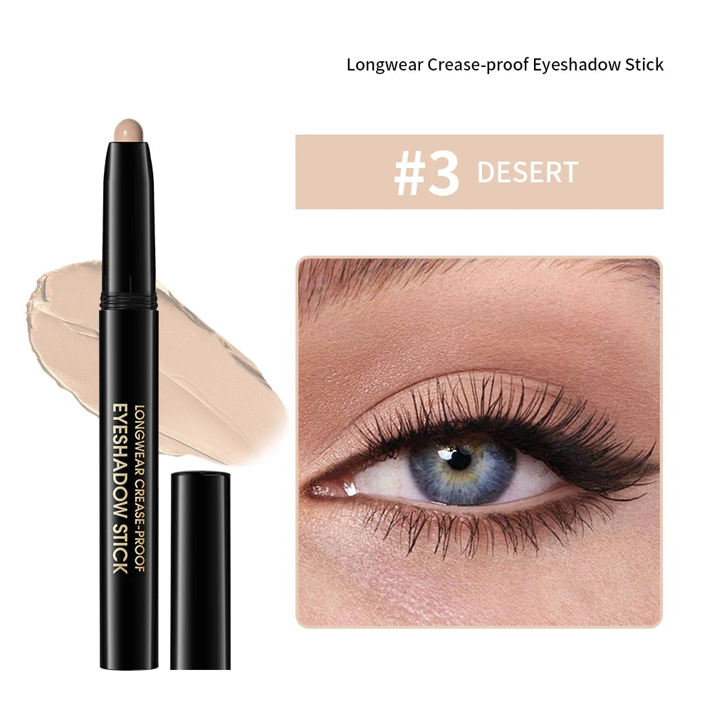 10-Color Longwear Eyeshadow Pencil – Shimmer, Matte & Glitter Eyeshadow Pencil Qst matte 03