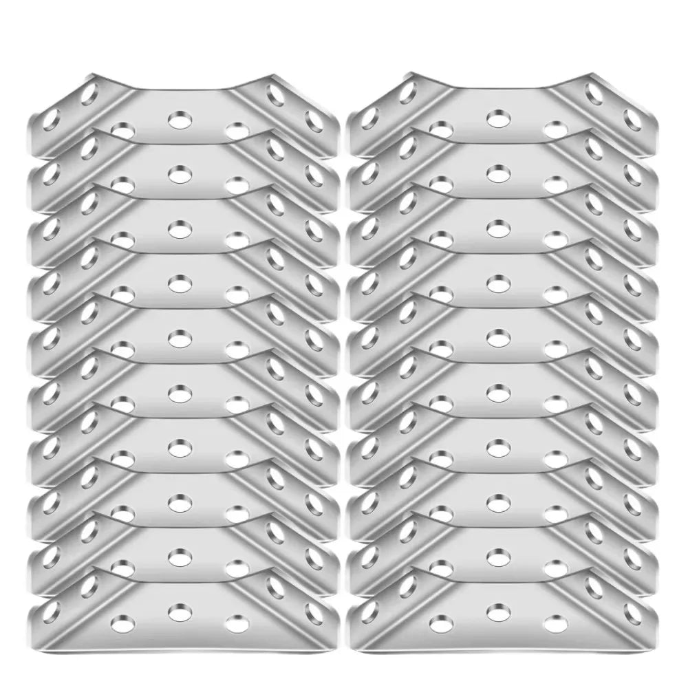 Stainless Steel Right Angle Bracket for Furniture & Cabinets Angle Bracket Qme 40PCS