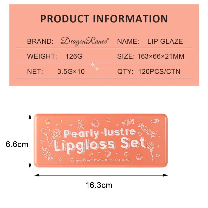 Mirror Waterlight Lip Gloss – Waterproof Non-Stick Glaze Tint Lip Gloss Tint Qme
