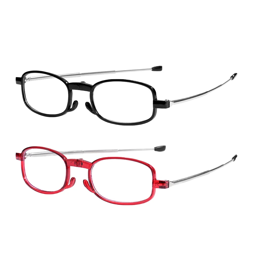 VOPHA Folding Reading Glasses Retro Oval Blue Light +1.0–+3.0 Folding Reading Glasses Qst 250 Black Red