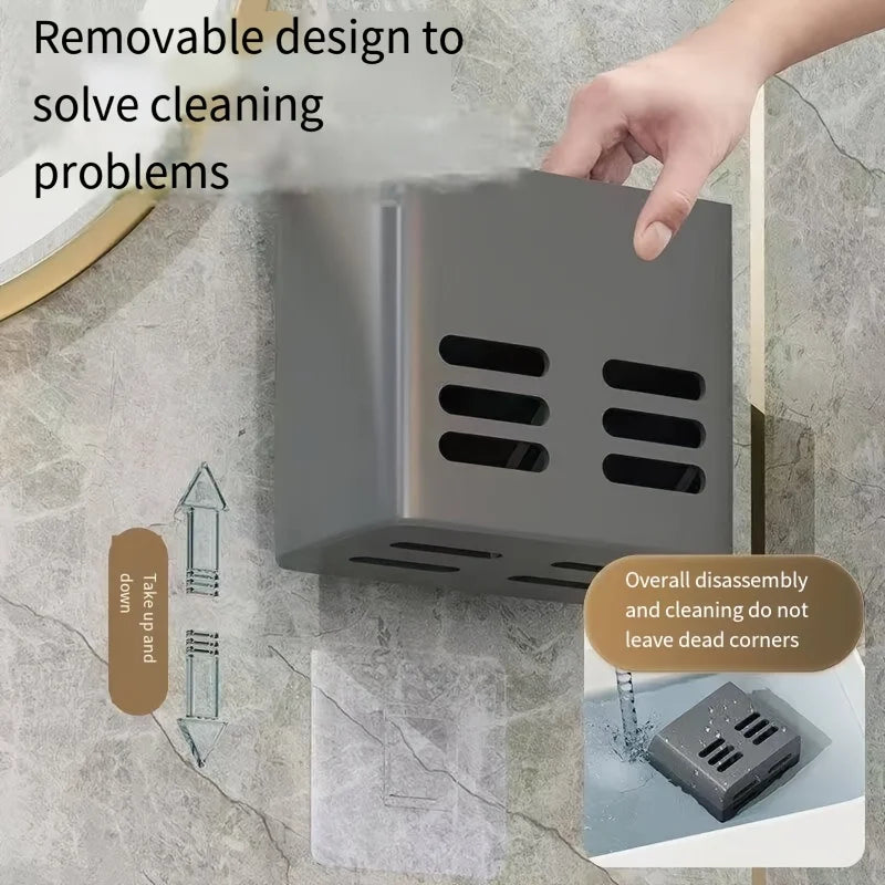 Wall-Mounted Plastic Organizer – Pens, Makeup Brushes & More Wall-Mounted Organizer Qme