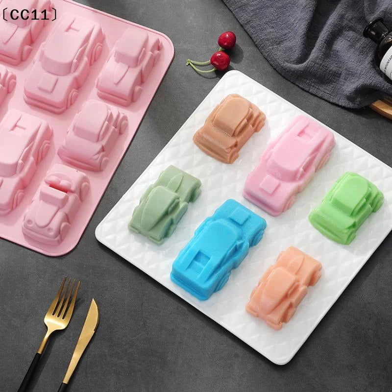 Vehicle Silicone Mold – Car & Train Crayon Making 4/6/8 Cavity Silicone Craft Mold Qme