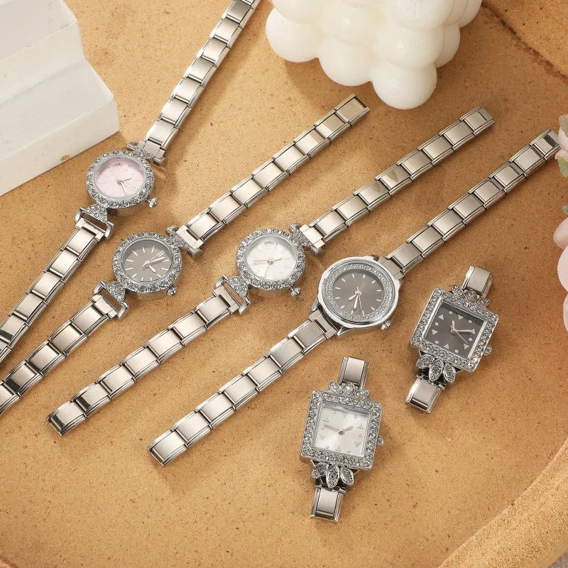 Stainless Steel Round Bangle Watch – Women's Bracelet Watch Bangle Bracelet Watch Qme