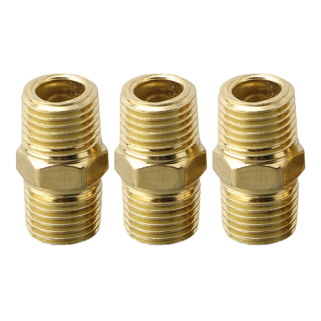 Brass Hex Nipple Pipe Fitting Adapter 1" BSP Male to Male Pipe Fitting Adapter Qme