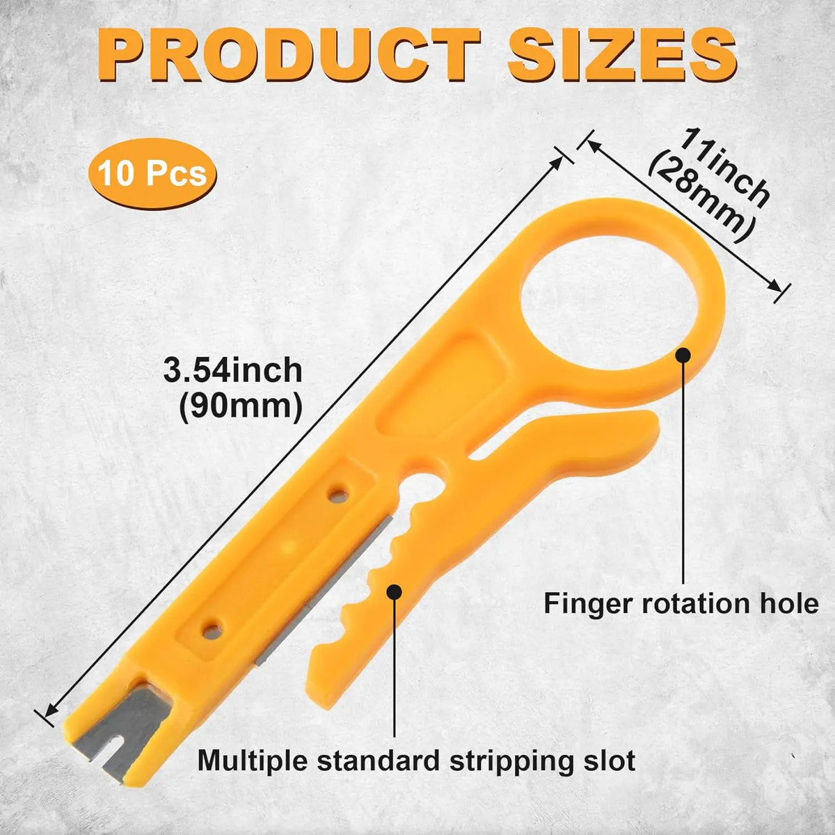 Wire Stripper Finger Loop Cable Cutter & Punch Down Tool Wire Stripper Tool Qme