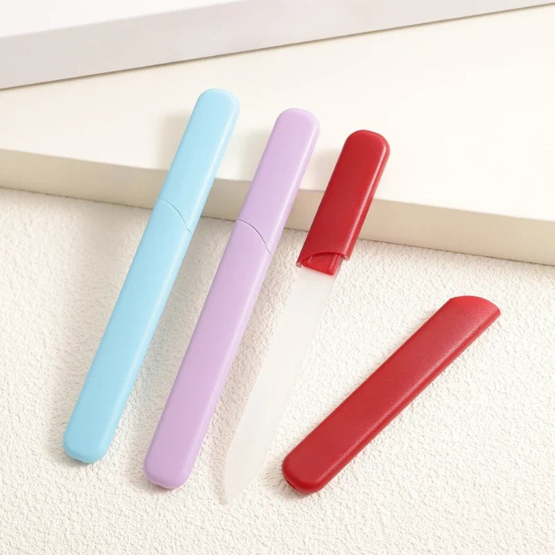 Nano Glass Nail File with Case – Crystal Polishing Tool Glass Nail File Qme