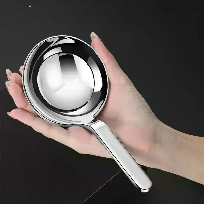 Stainless Steel Deep Soup Ladle – Large Short Handle Spoon Soup Ladle Qme