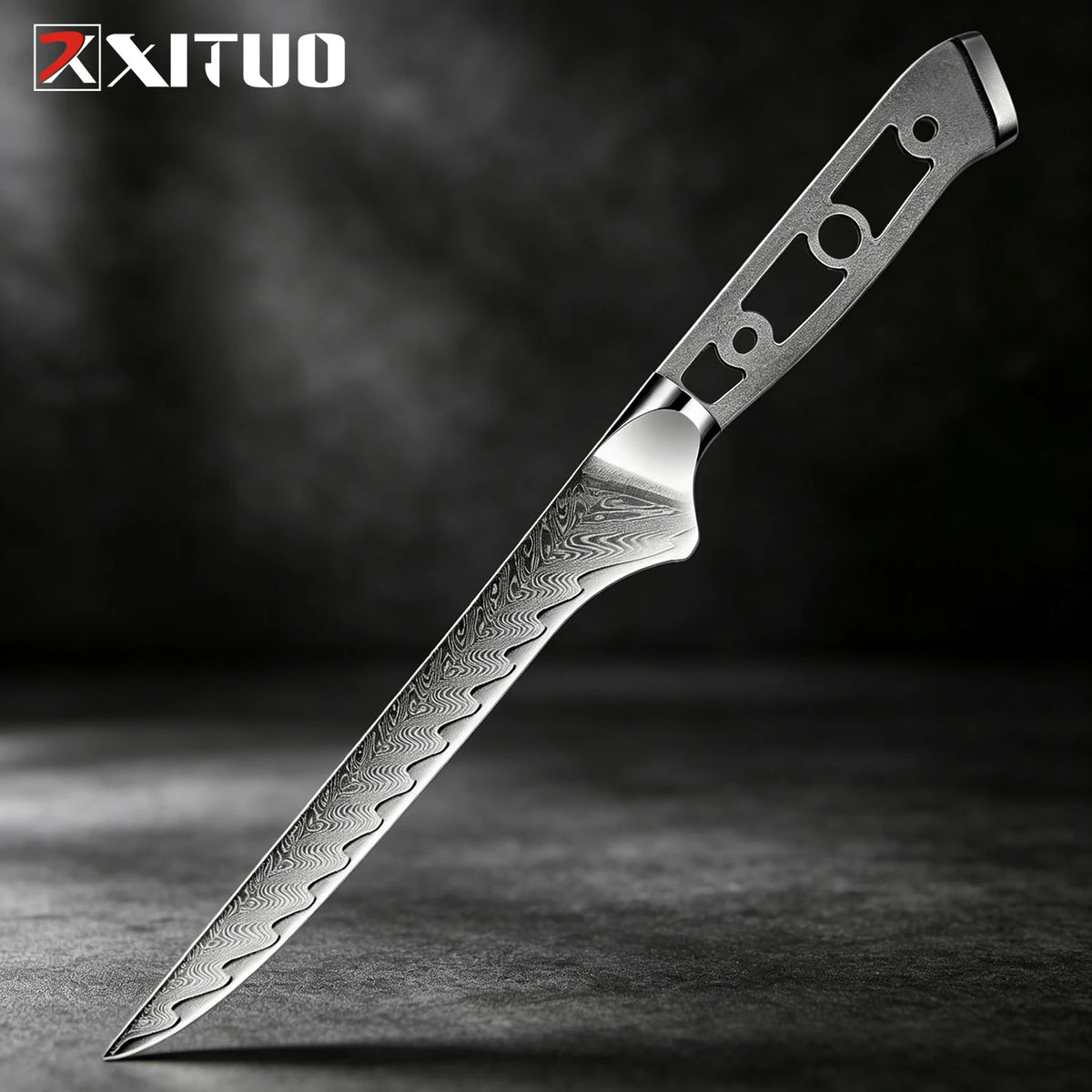 XITUO Damascus Steel DIY Knife Blank Set 1–6 Piece Kit Damascus Knife Blank Set Qst Boning Knife