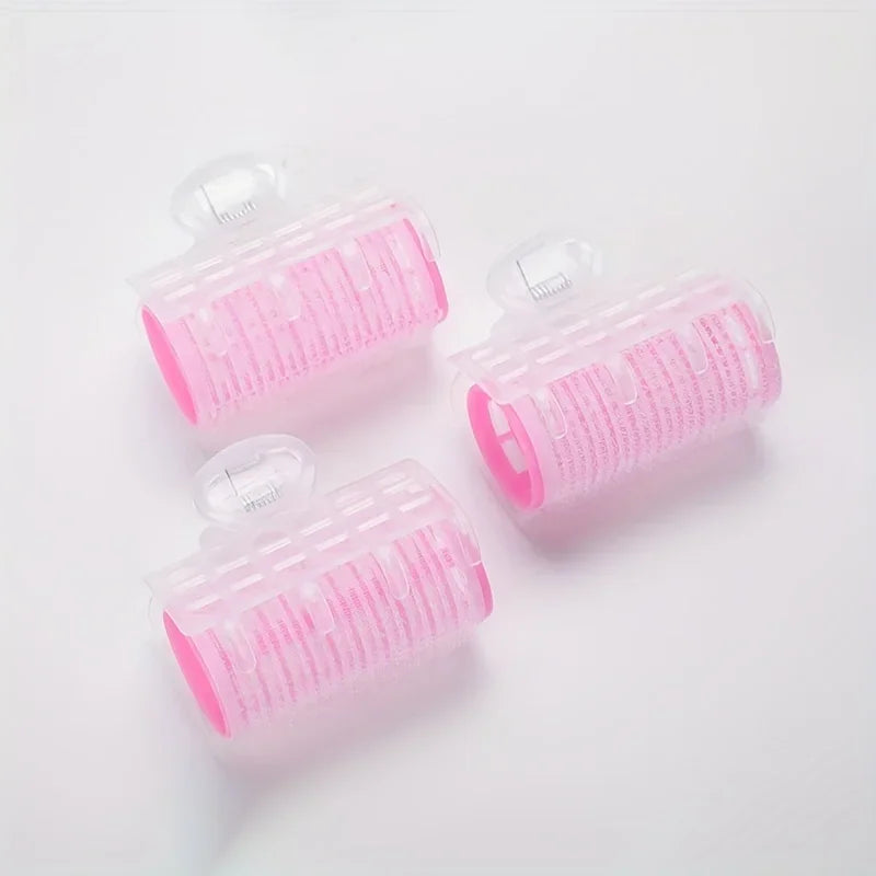Self-Adhesive Plastic Hair Bang Rollers for Curls & Waves Hair Styling Rollers Qme