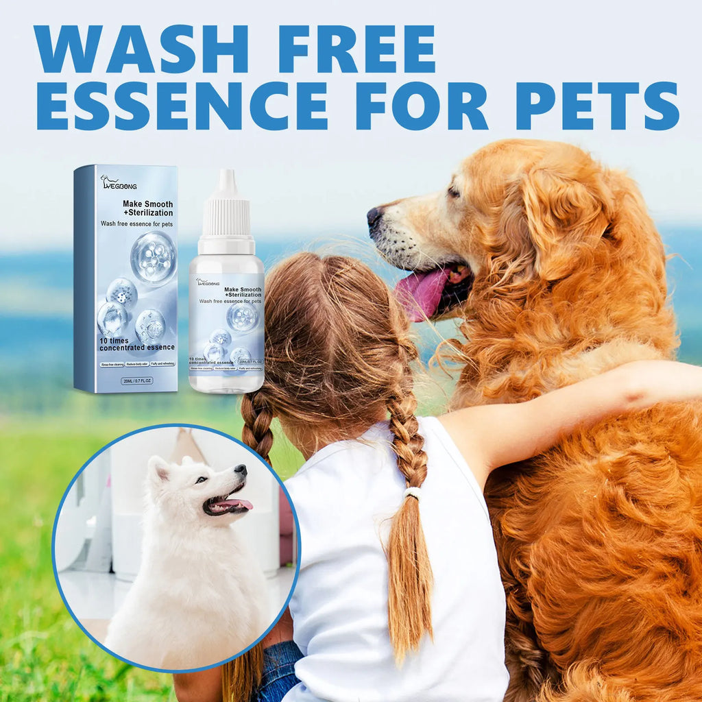 Yegbong No-Rinse Pet Shampoo – Dog & Cat Wash Free Essence Pet Grooming Shampoo Qst