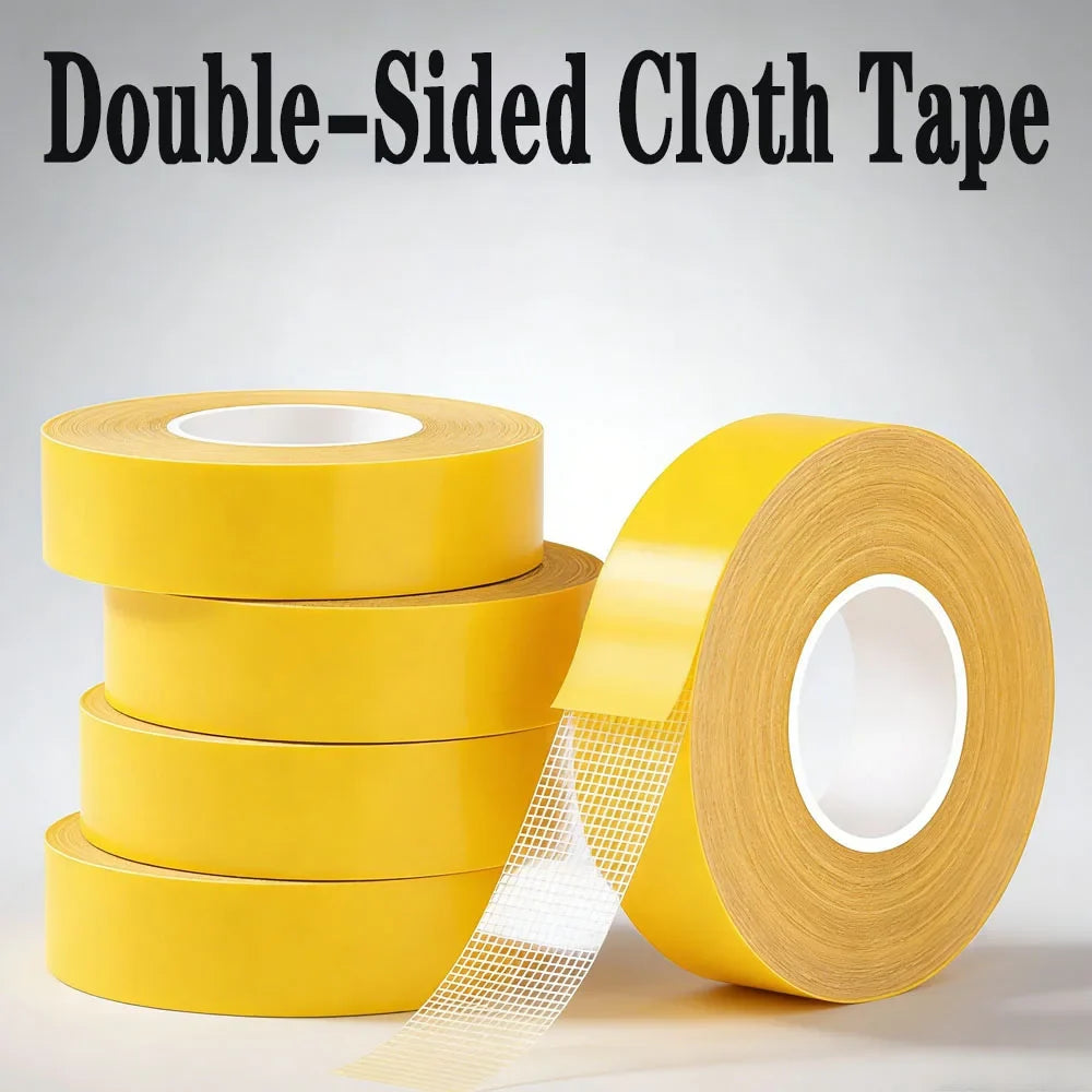 20M Double-Sided Cloth Tape Heavy Duty Translucent Waterproof Double-Sided Cloth Tape Qme