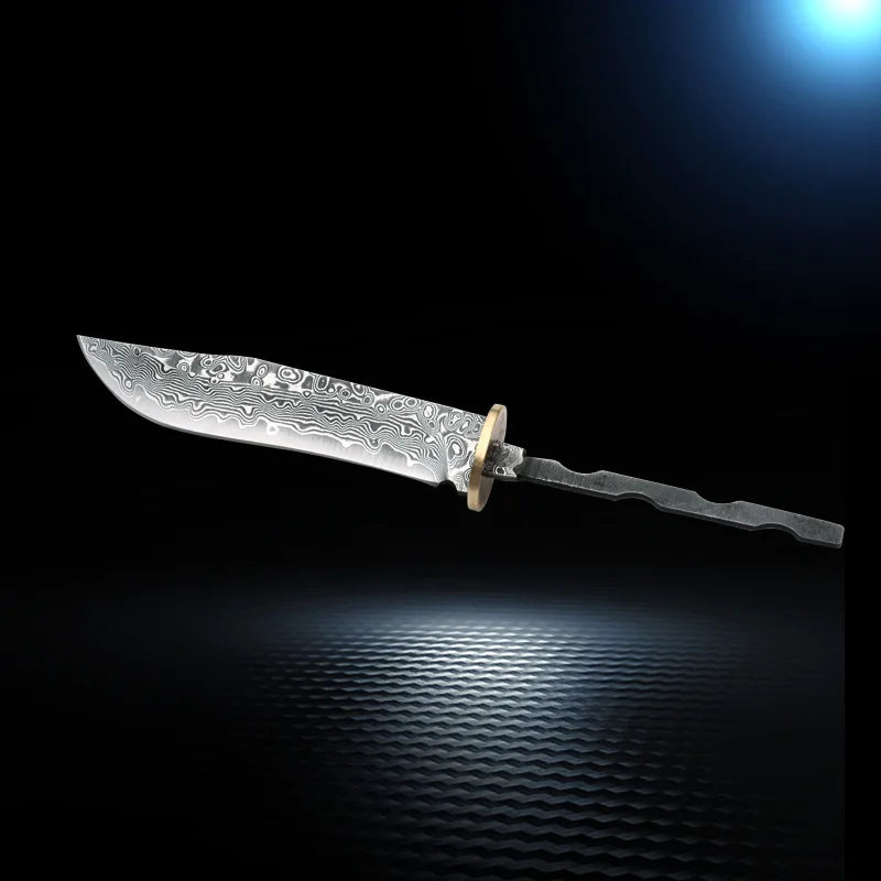 Damascus Steel Fixed Blade Knife Blank – DIY Billet | Swayboo Knife Making Blank Qst