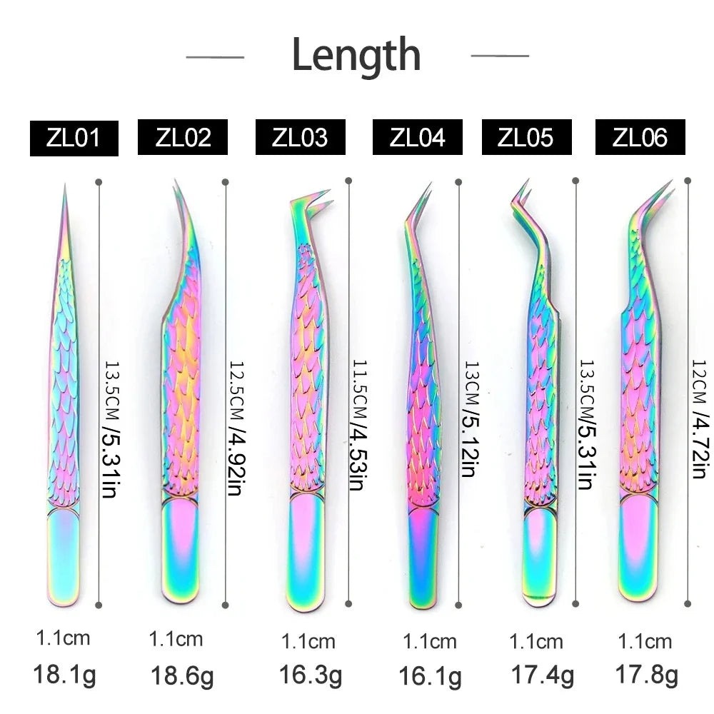 Precision False Eyelash Tweezers – Anti-Static Stainless Steel Eyelash Tweezers Qme