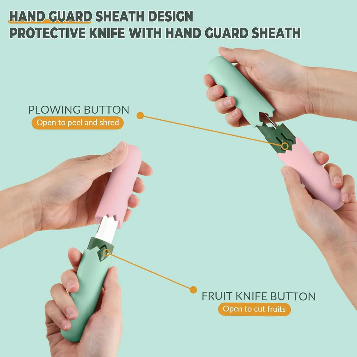 2-in-1 Fruit & Vegetable Peeler | Stainless Steel with Cover Vegetable Peeler Qme