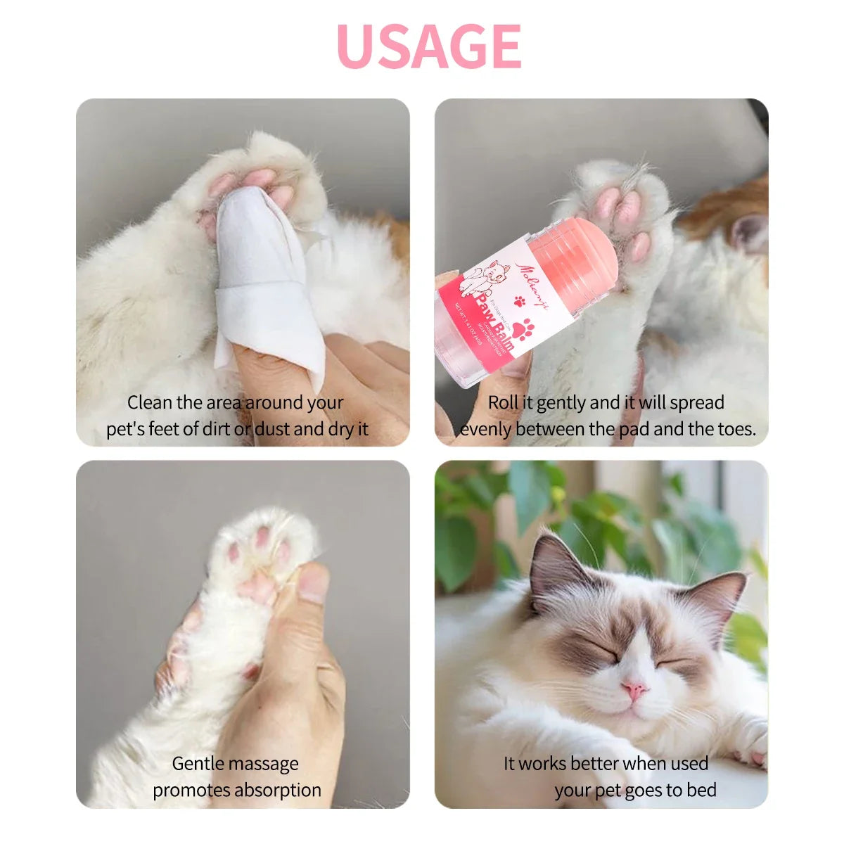 Pet Paw & Claw Moisturizing Cream for Cats & Dogs | Qme Pet Paw Cream Qme
