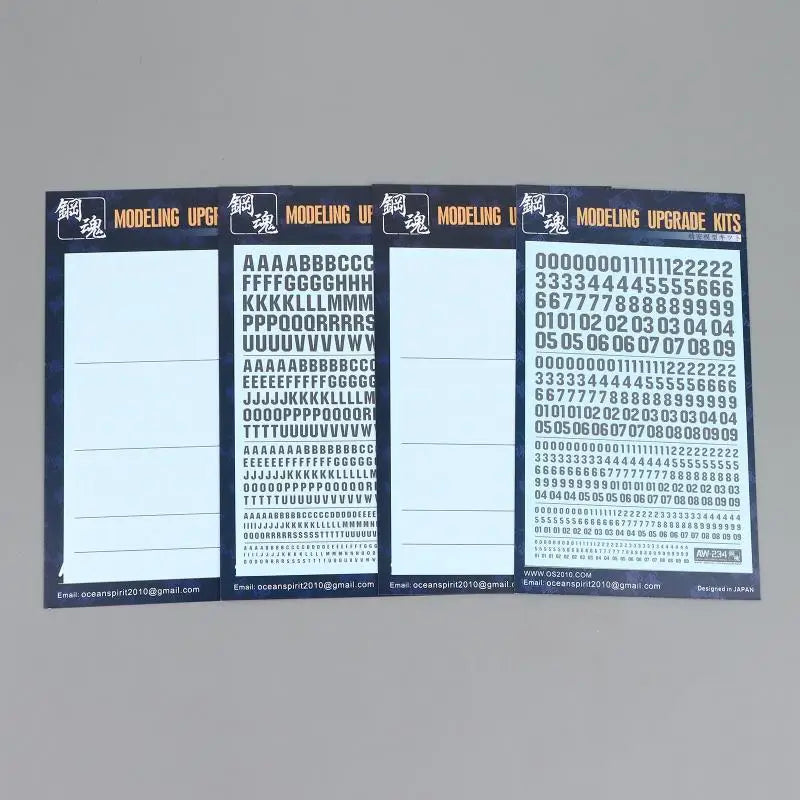 Number & Letter Water Transfer Decal Stickers – Non-Toxic Water Transfer Decals Qme