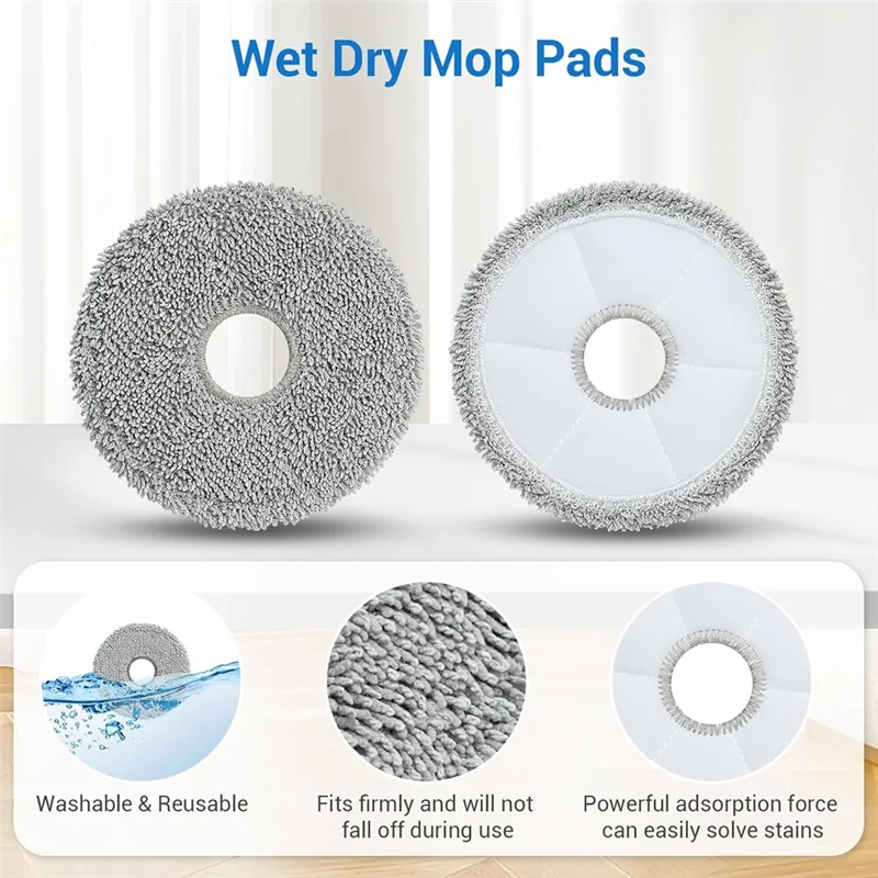 Roborock Saros 10R Replacement Kit – Brush, Filter, Mop & Bags Vacuum Replacement Kit Qst