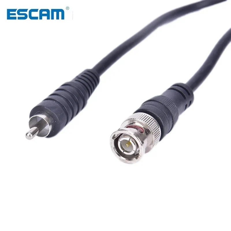 ESCAM 1M BNC Male to RCA Coaxial Video Cable Adapter Coaxial Video Adapter Qme 1M 5pcs