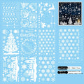 Christmas Snowflake & Reindeer Window Stickers – 9pc PVC Decals Christmas Window Stickers Qme 9PCS