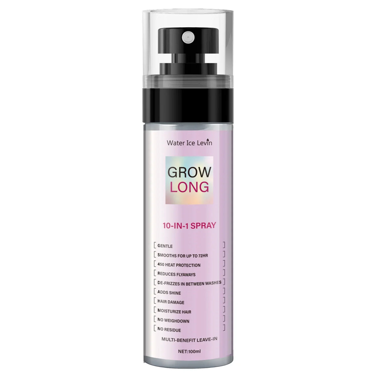 1 Long Hair Care Spray 100ml – 10-in-1 Grow Long Formula Leave-In Hair Spray Qme 100ml One Bottle