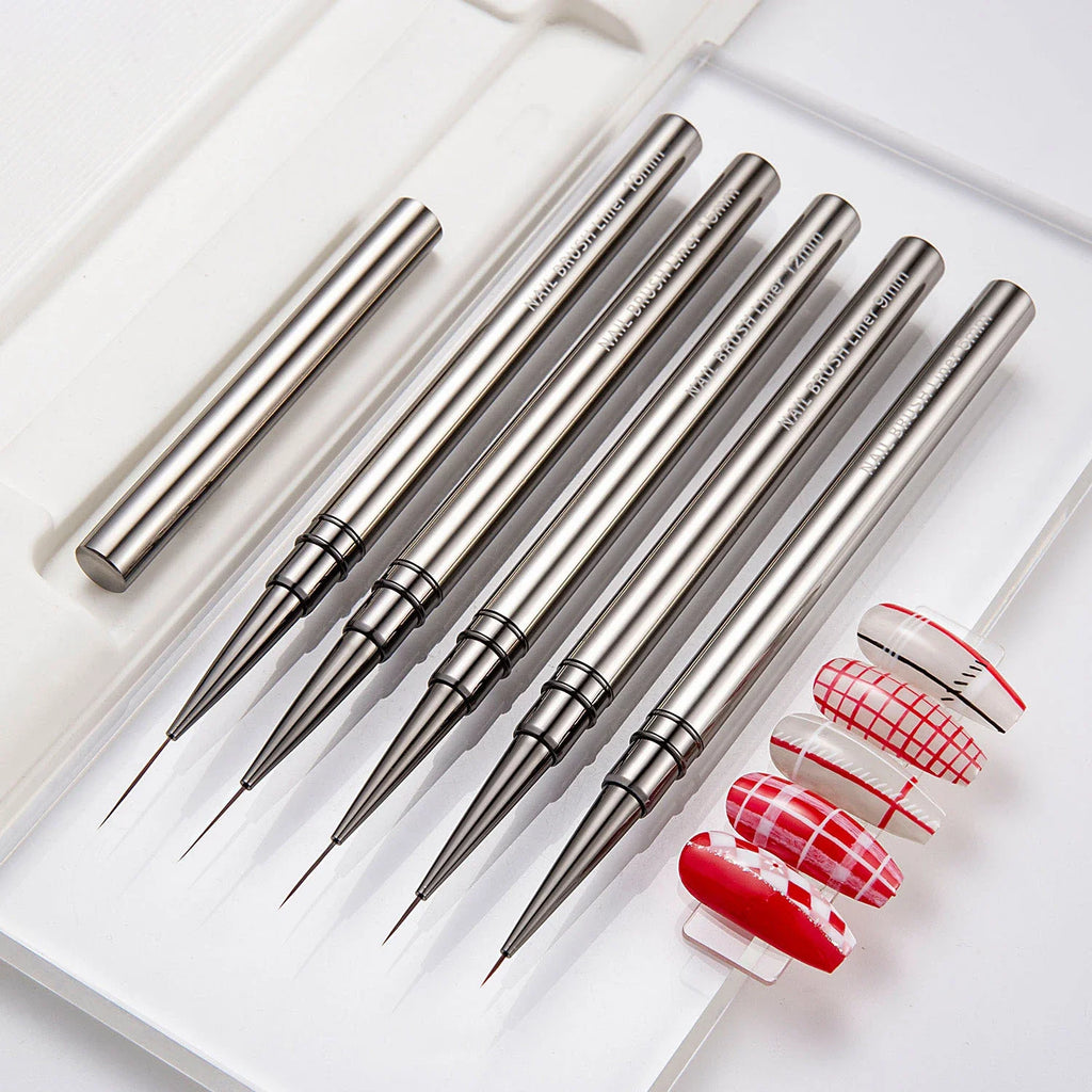 Nail Art Liner Brushes Set – Striping & Detail Drawing Pens Nail Art Brush Set Qme