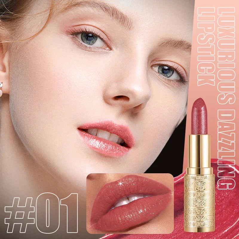 Qme Shining Lipstick – Long-Lasting Vibrant Color Lipstick Qme 01
