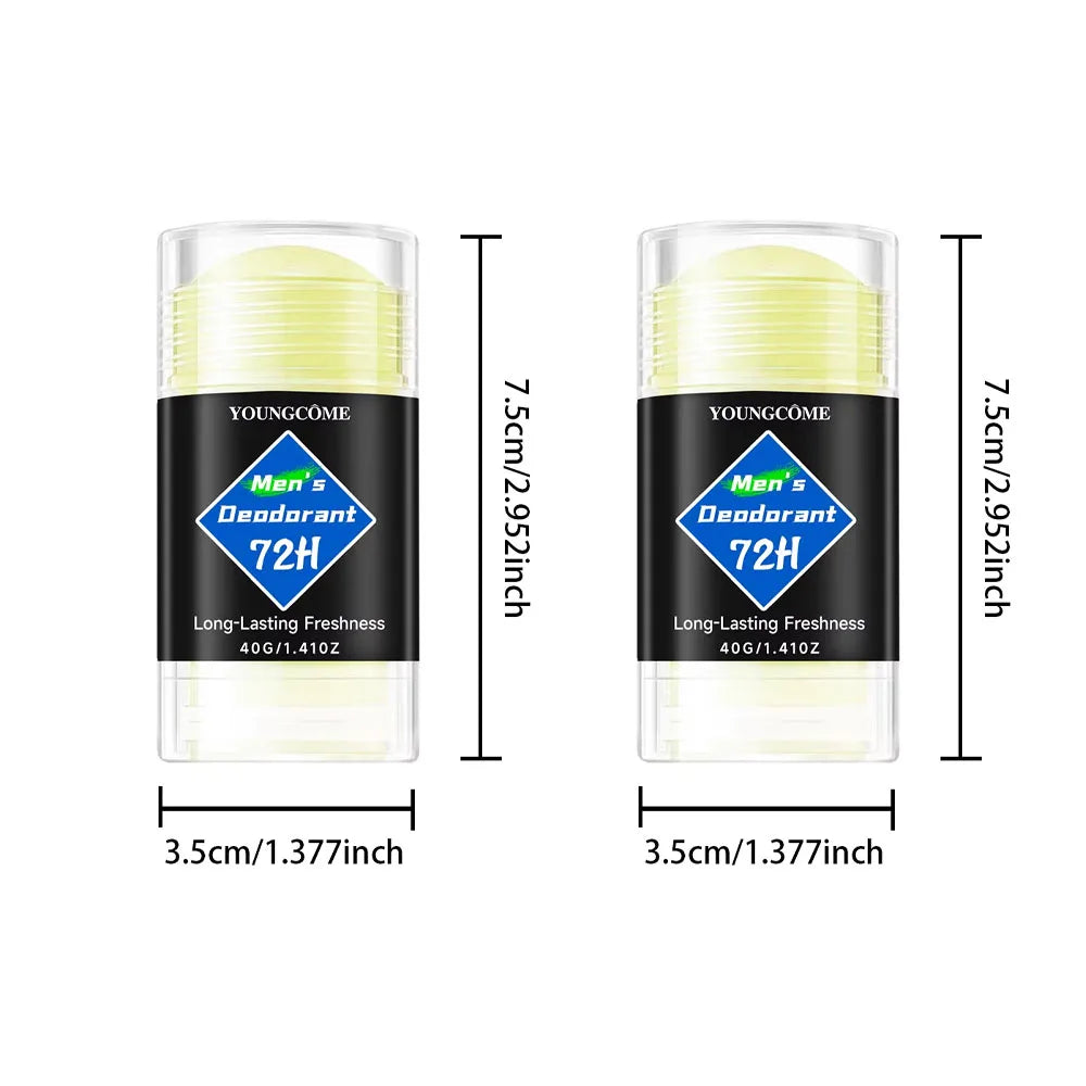 YOUNGCOME Men's Deodorant Stick – Long-Lasting Freshness Men's Deodorant Stick Qst 2pcs