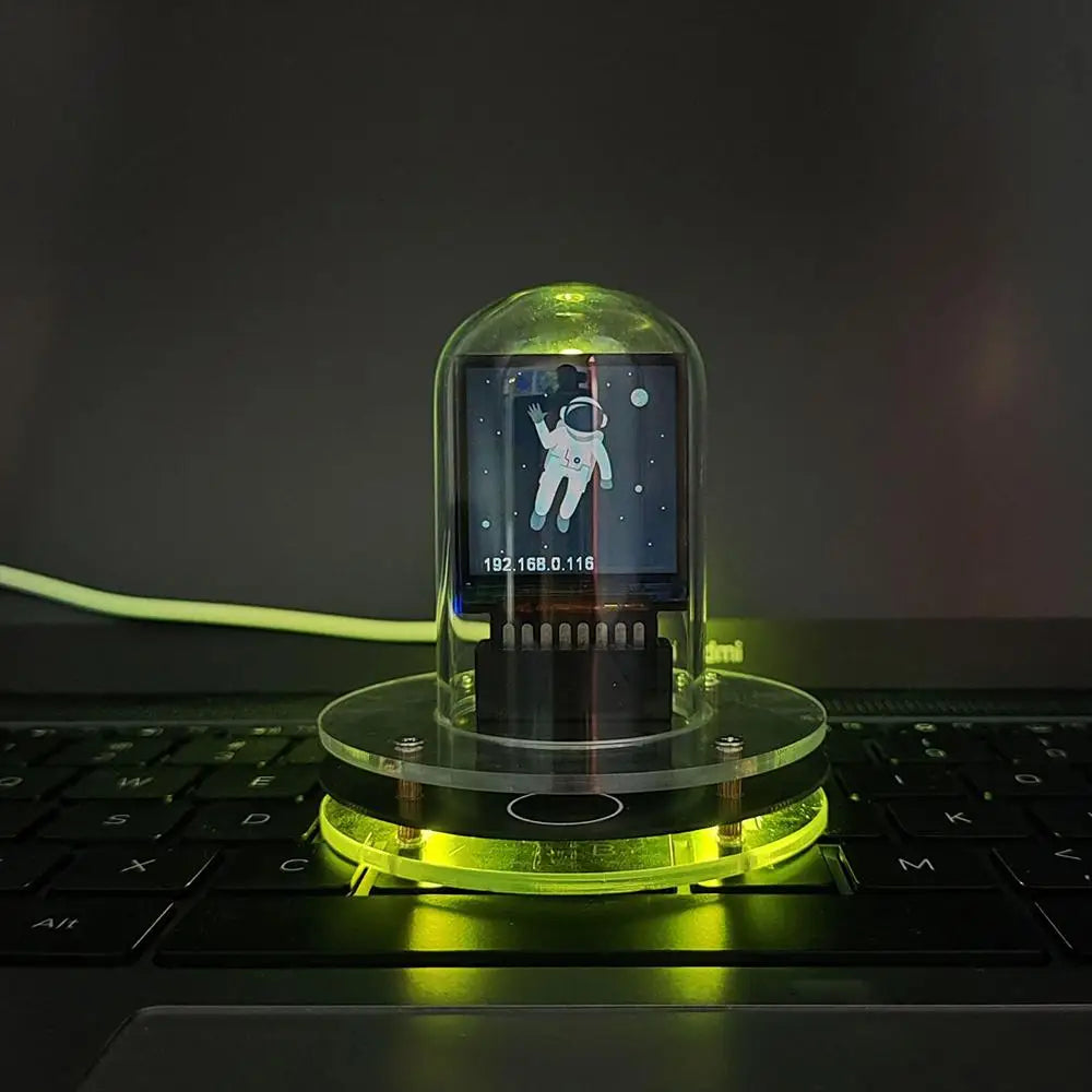 Smart WiFi Nixie Tube Clock – Auto-Sync Digital Desktop Display WiFi Desk Clock Qme