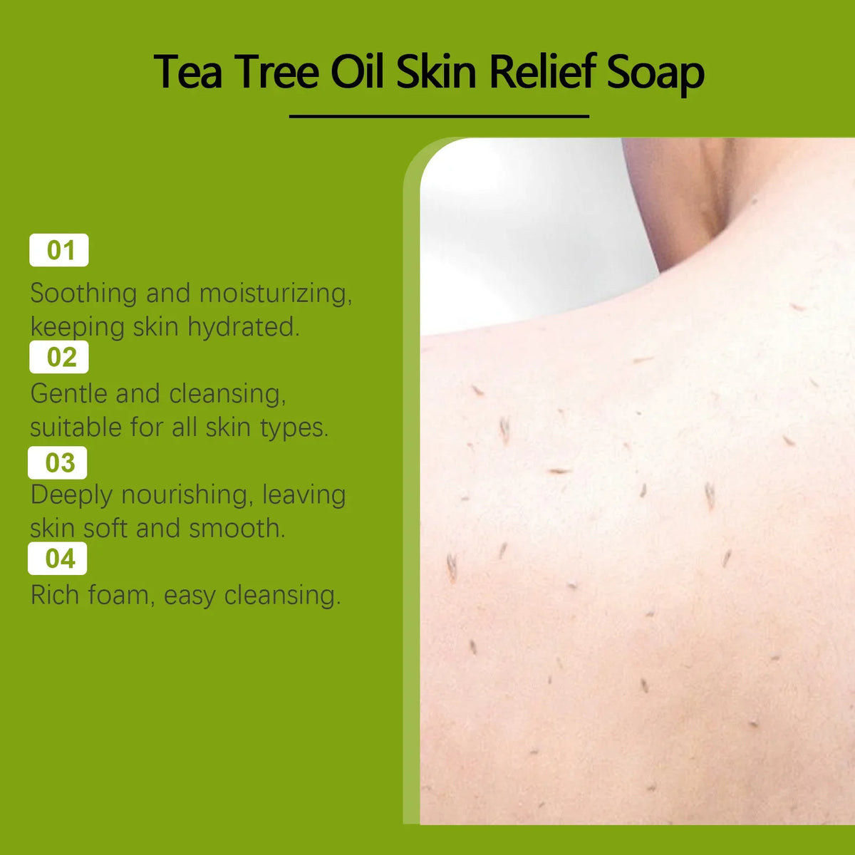 Tea Tree Oil Natural Bar Soap – Exfoliating Body & Face Wash Natural Bar Soap Qme