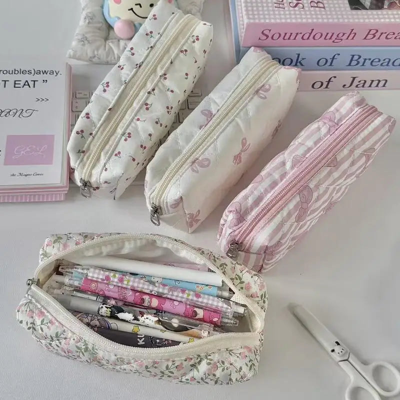 Butterfly Knot Cherry Blossom Pencil Case – Large Capacity Pencil Case Qme