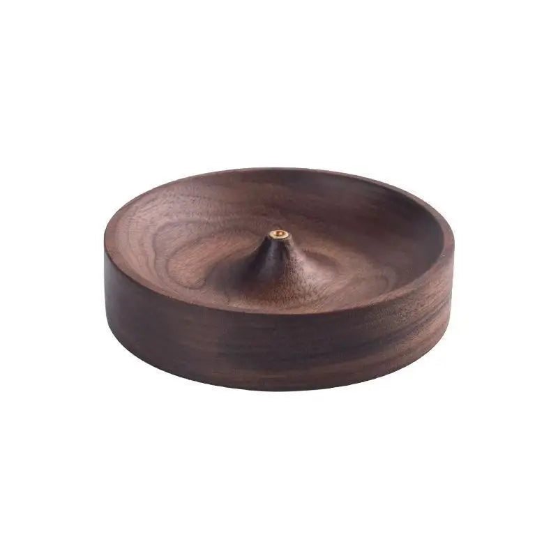 Solid Wood Incense Burner – Ebony & Acacia Saucer Holder Incense Burner Qme