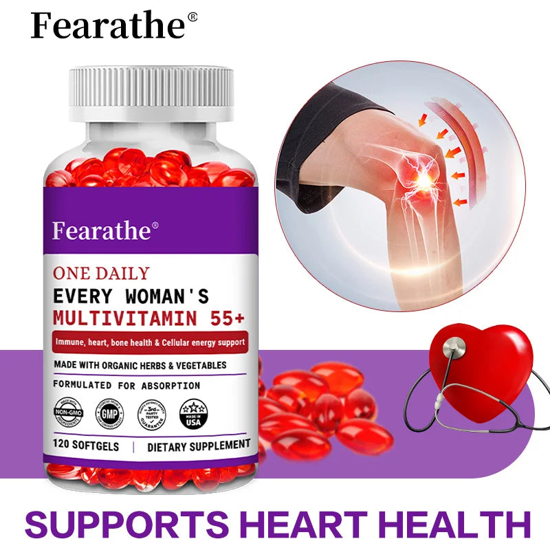 Women's 55+ Multivitamin Capsules – Vitamins A B C D E K Women's Multivitamin Qst