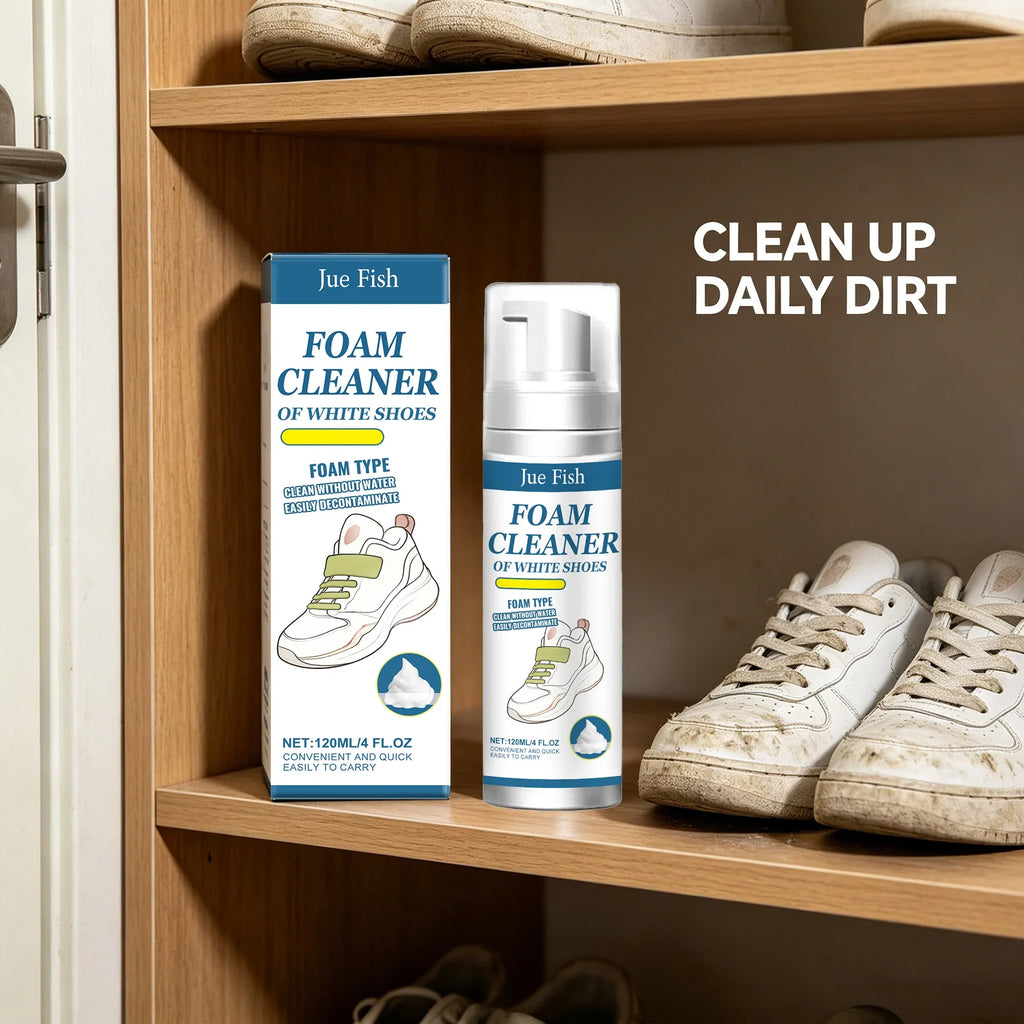 White Shoe Foam Cleaner – Remove Stains & Prevent Yellowing Shoe Foam Cleaner Qme