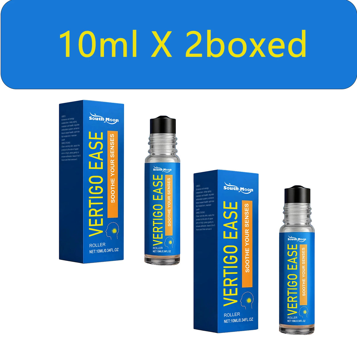 South Moon Herbal Roll-On – Soothing Cooling Comfort | 10ml Herbal Wellness Roll-On Qst 10ml x 2boxed