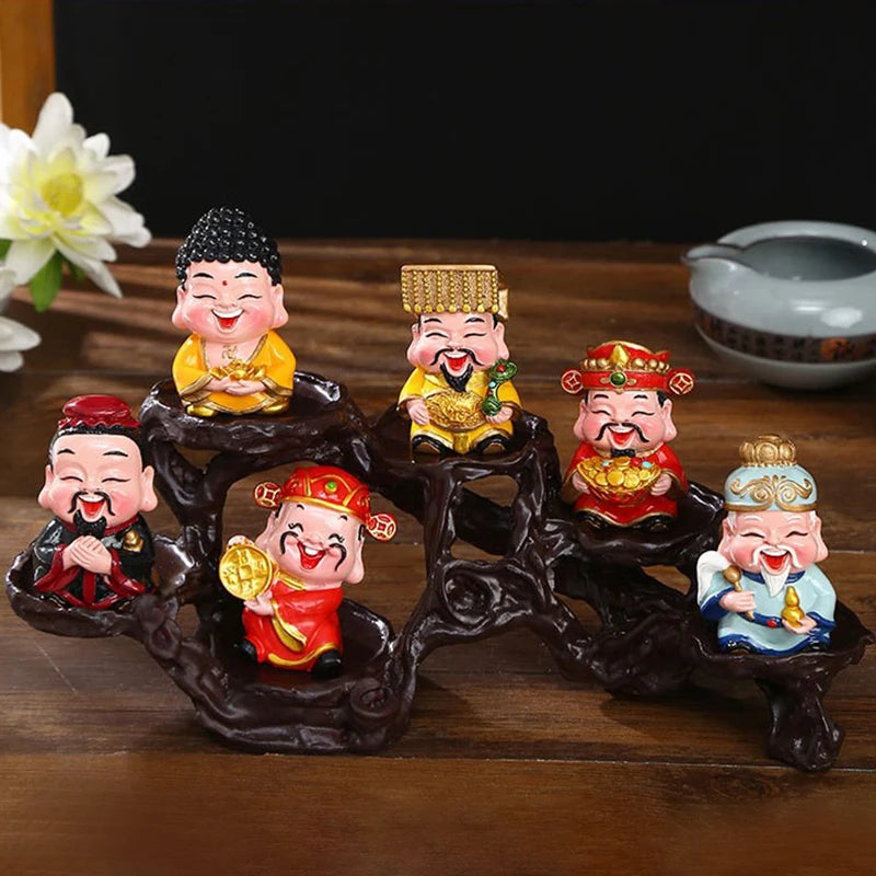 Resin God of Wealth Feng Shui Statue – Home & Office Decor Feng Shui Figurine Qst