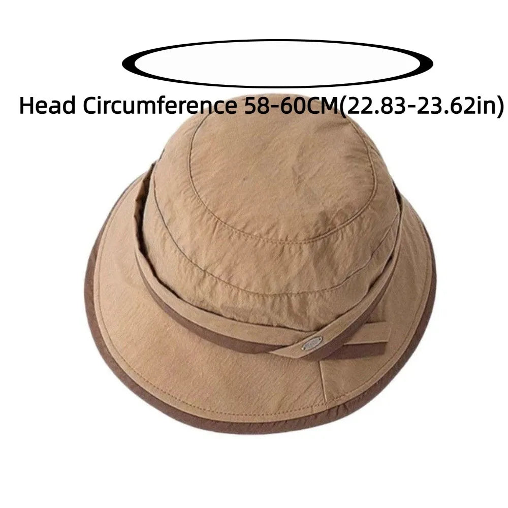 Wide Brim Foldable Sun Hat – Lightweight Bucket Hat, 4 Colors Wide Brim Sun Hat Qme