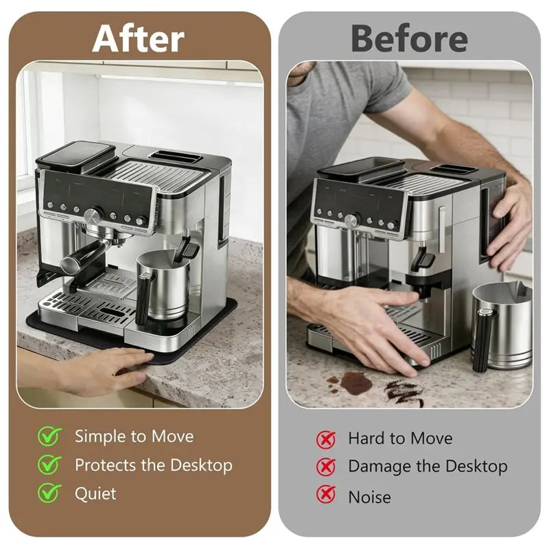 Sliding Mat for Ninja Luxe Cafe ES601 ES701 – Anti-Slip Glide Coffee Machine Mat Qst