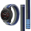 Nylon Hook Loop Watch Strap for Garmin Fenix 6 5 7 Epix 2 Nylon Watch Strap Qme Blue Green 26mm Width