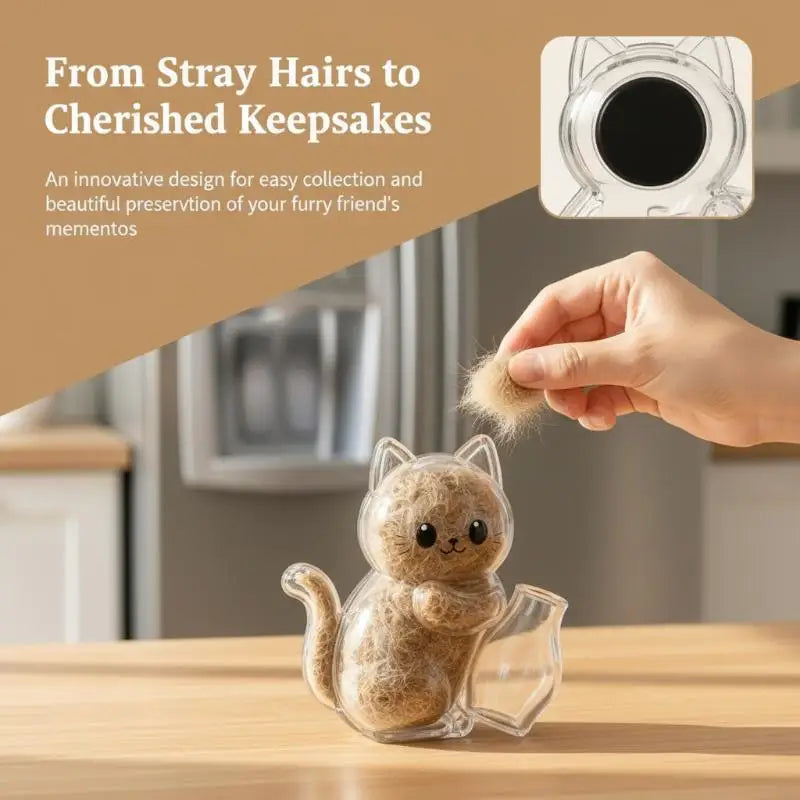 Cat Hair Keepsake Capsule Fridge Magnet | Pet Fur Memento Pet Fur Keepsake Magnet Qme