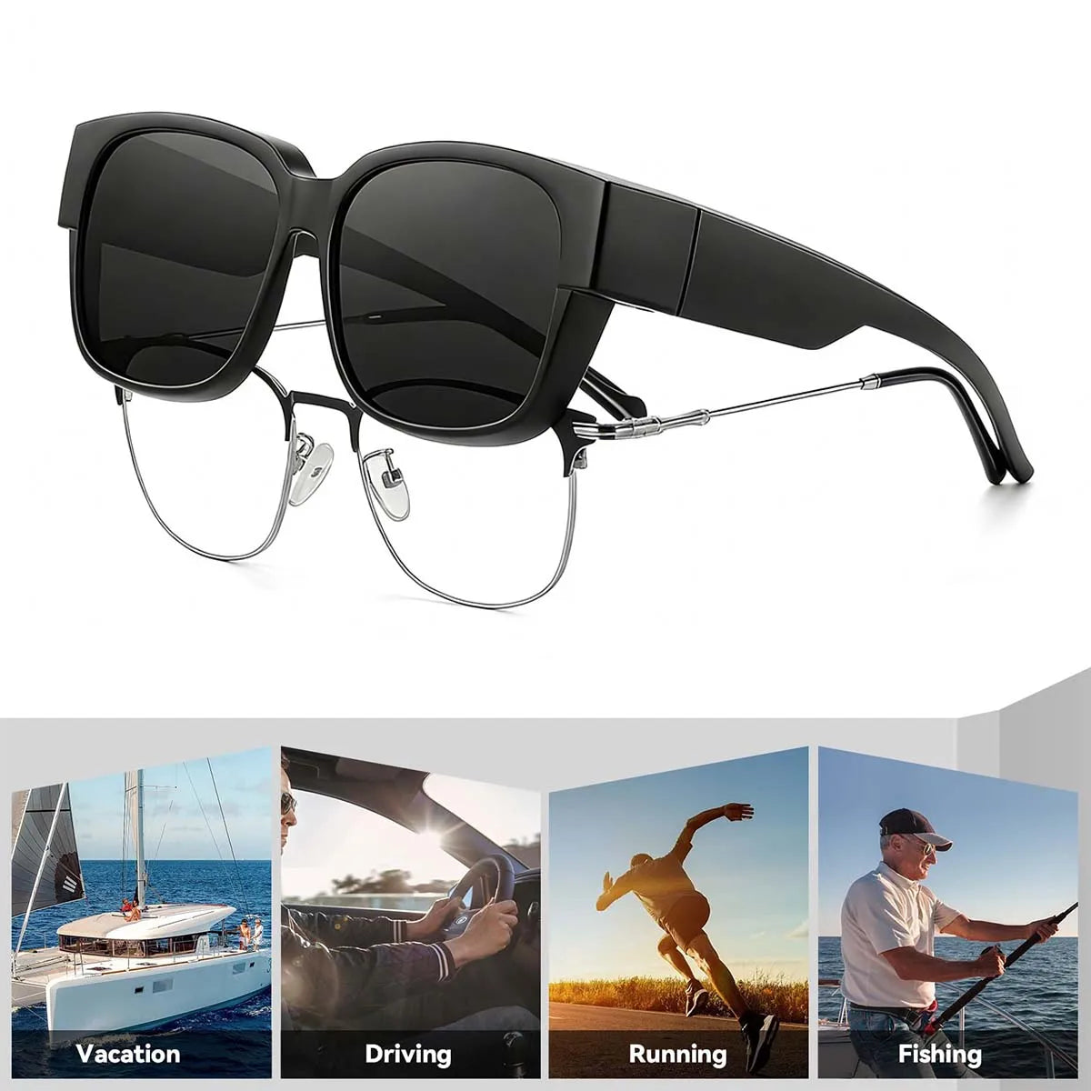 VOPHA Oversized Cat Eye Polarized Sunglasses UV400 Women Polarized Sunglasses Qst