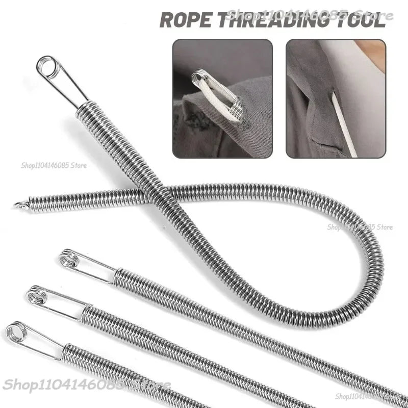 Flexible Drawstring Threader Spring Tool | Steel Cord Threader Drawstring Threader Tool Qme