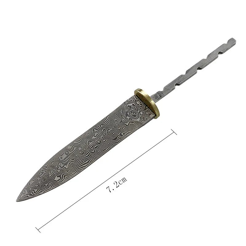 Damascus Steel Pu'er Tea Knife Blank – DIY Cutter Tool Tea Knife Blank Qst
