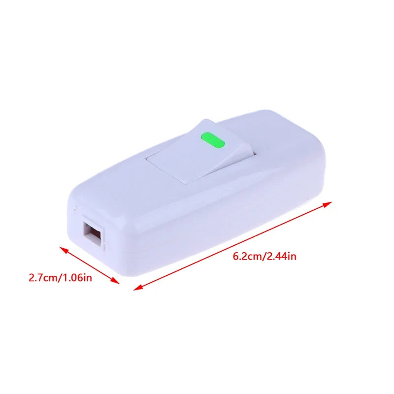 White Inline On/Off Lamp Cord Switch – Desk & Bedside Lamps Inline Lamp Switch Qme 1pc