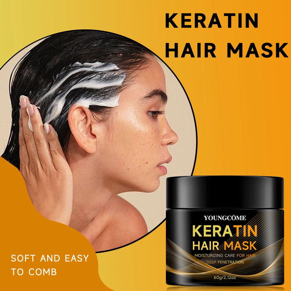 YOUNGCOME Keratin Vitamin Hair Mask – Deep Conditioning Treatment Hair Conditioning Mask Qst