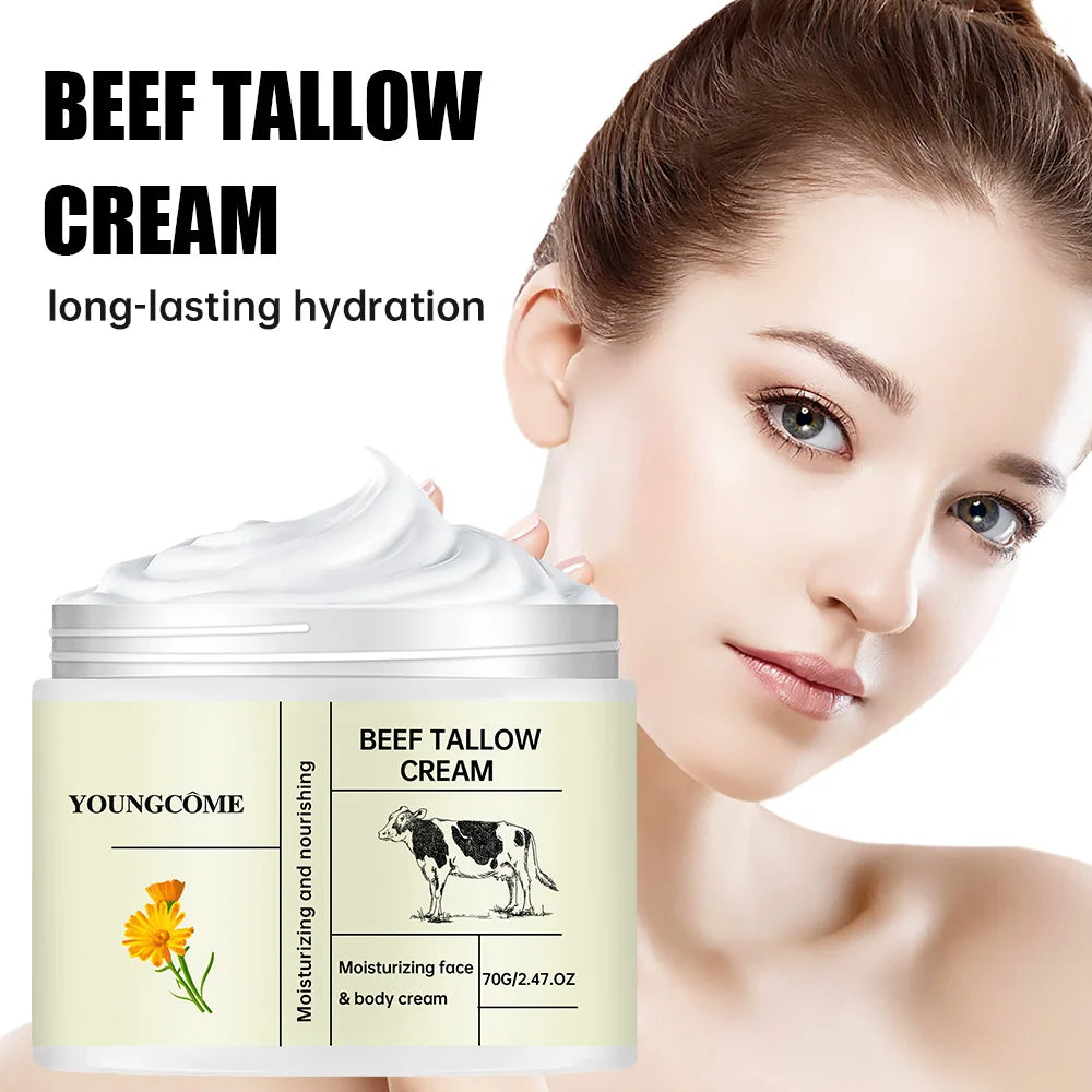 YOUNGCOME Beef Tallow Face Cream – Brightening & Moisturizing Face Moisturizing Cream Qst