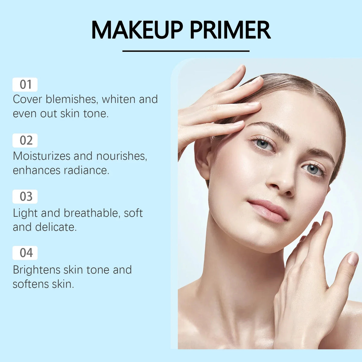 Qme Moisturizing Makeup Primer – Deep Hydrating Face Base Makeup Primer Qme