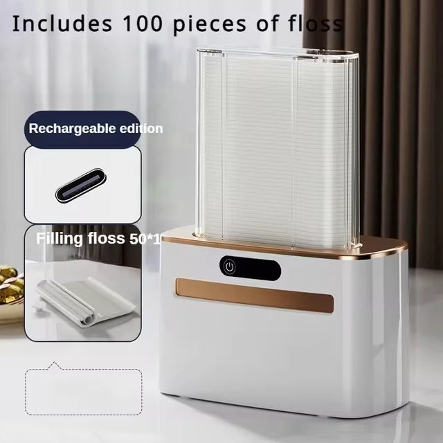 Smart Sensor Auto Dental Floss Dispenser – USB Rechargeable Floss Dispenser Qst Gold